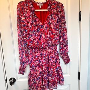 Chelsea 28 pink multi colored floral mini dress